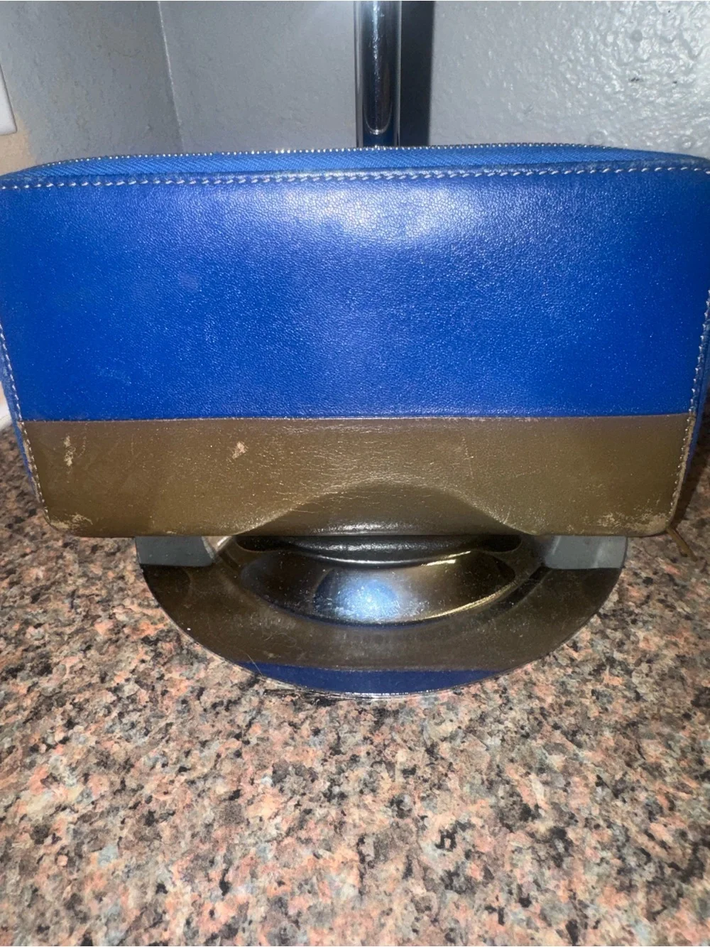 Celine Electric Blue Leather Zip long wallet - Picture 2 of 6
